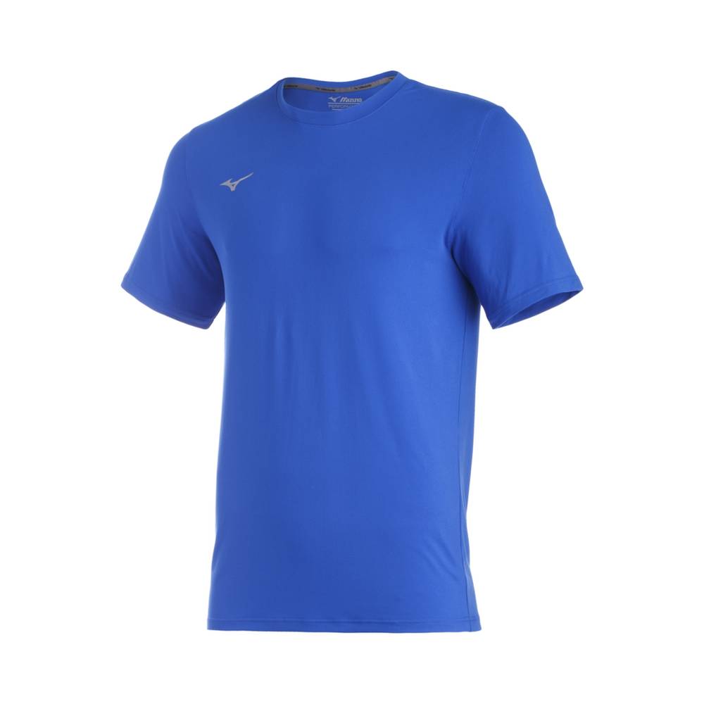 Mizuno Comp Diamond Short Sleeve Crew Férfi Futópóló Királykék ZYK089547